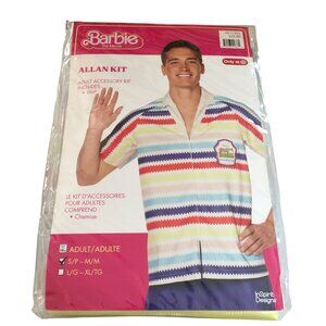 BARBIE The Movie ALLAN Kit Allan Horses Striped Polyester Shirt Size Small/Mediu